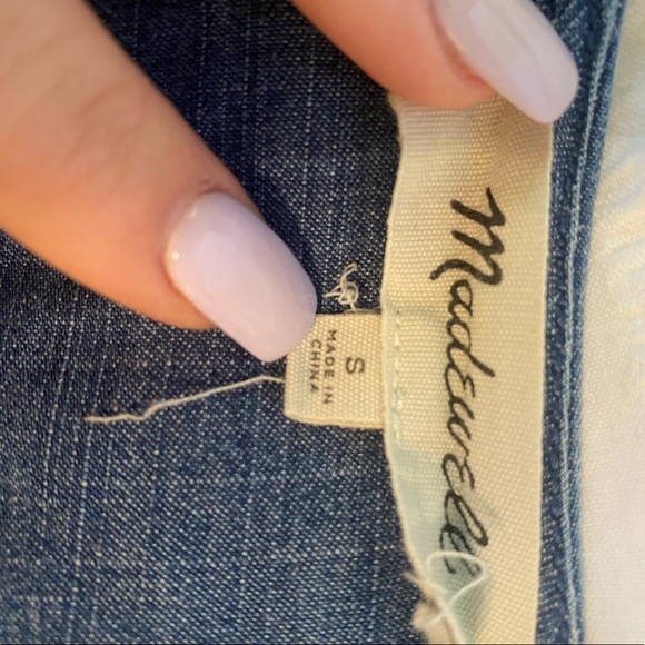 Madewell Denim Wrap top - Picture 2 of 2